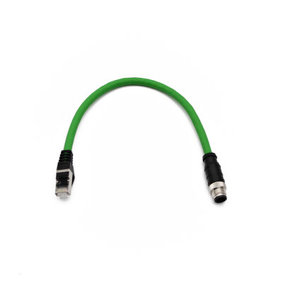 Flexible Shielded CAT6A Ethernet M12 8pin X-Coded D Coding Industrial Camera M12 4 Position D-Coded 