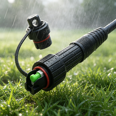 IP67 Waterproof Harsh Environment Type (Plug/Socket) to LC Fiber Connector Types Single Mode Fiber Optic Patch Cable