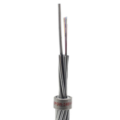Single Mode G652D OPGW Outdoor Fiber Optic Cable 12 24 36 48 Fibers