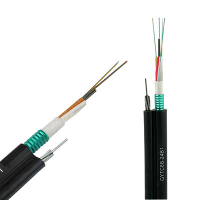 Overhead Self Supporting Ftth Optical Cable Singlemode GYTC8S 24 Or 48 Core