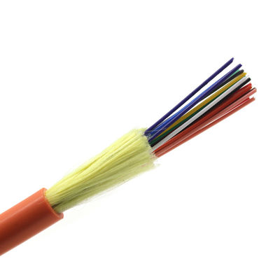 LSZH PVC Jacket Indoor Fiber Optic Cable 12 24 Core Optical Fiber Cable