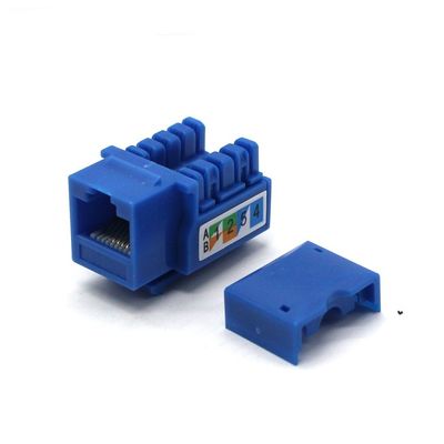 90 Degree 110 UTP Ca6 Cat5E Keystone Jack For Wall Outlets / Patch Panels