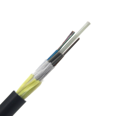 12 24 48 72 Hilos HDPE Kevlar 100m Span ADSS Fiber Optic Cable
