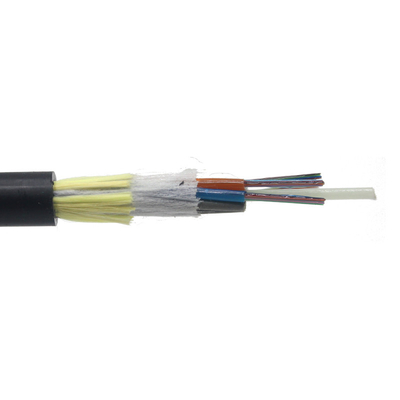 Outdoor ADSS Fiber Optic Cable With Black Jacket
